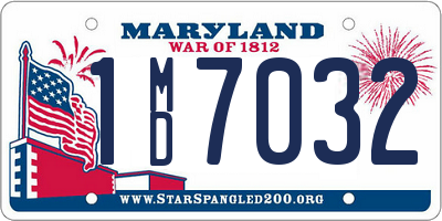 MD license plate 1MD7032