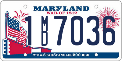 MD license plate 1MD7036