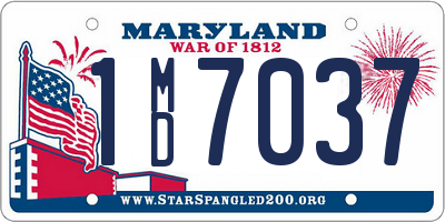 MD license plate 1MD7037