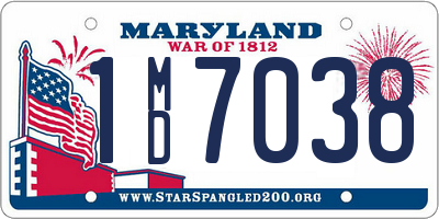 MD license plate 1MD7038