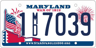 MD license plate 1MD7039