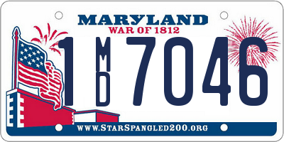 MD license plate 1MD7046