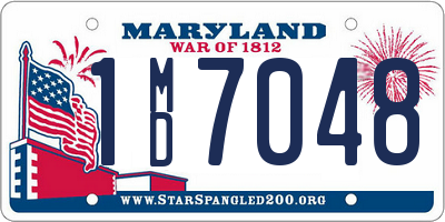 MD license plate 1MD7048