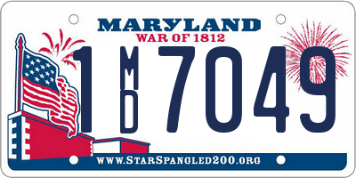 MD license plate 1MD7049