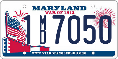 MD license plate 1MD7050