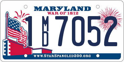 MD license plate 1MD7052