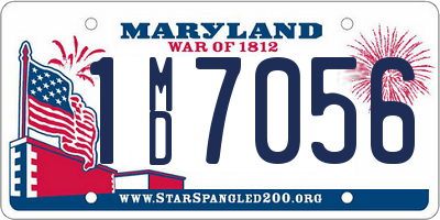 MD license plate 1MD7056