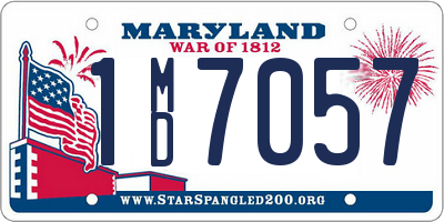 MD license plate 1MD7057