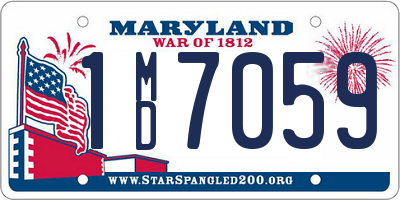 MD license plate 1MD7059