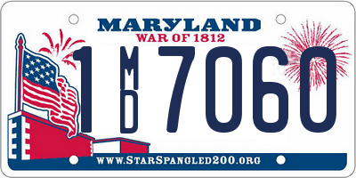 MD license plate 1MD7060