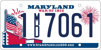 MD license plate 1MD7061