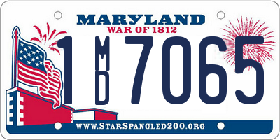 MD license plate 1MD7065