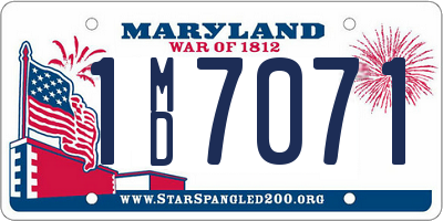 MD license plate 1MD7071