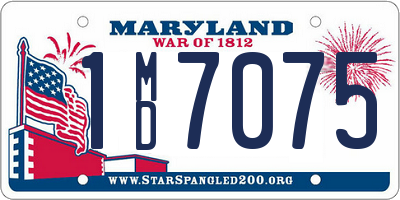 MD license plate 1MD7075