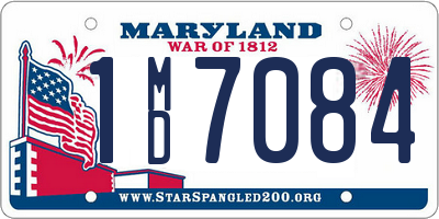 MD license plate 1MD7084