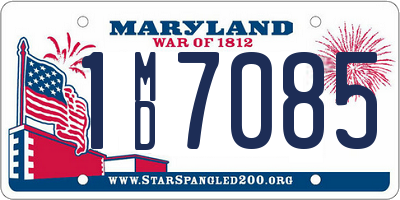 MD license plate 1MD7085