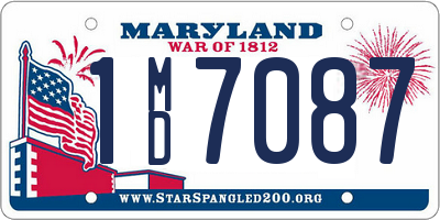 MD license plate 1MD7087