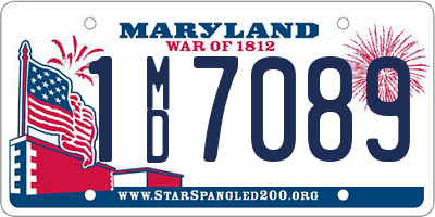 MD license plate 1MD7089