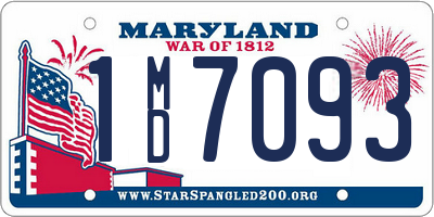 MD license plate 1MD7093