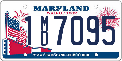 MD license plate 1MD7095