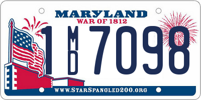 MD license plate 1MD7098