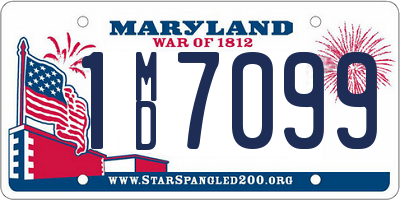 MD license plate 1MD7099