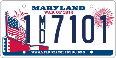 MD license plate 1MD7101