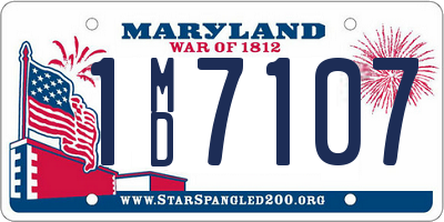 MD license plate 1MD7107