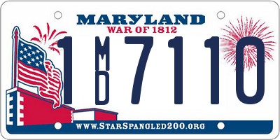 MD license plate 1MD7110