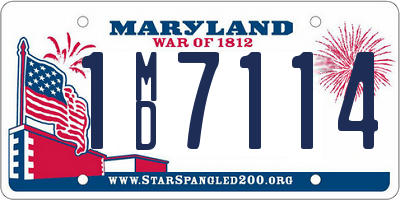 MD license plate 1MD7114