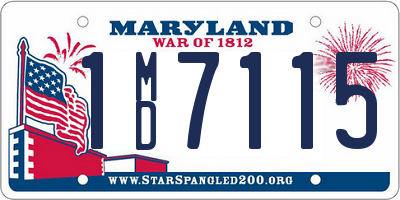 MD license plate 1MD7115