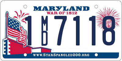 MD license plate 1MD7118