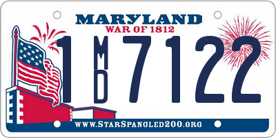 MD license plate 1MD7122