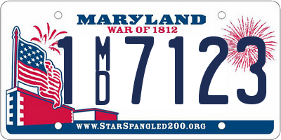 MD license plate 1MD7123