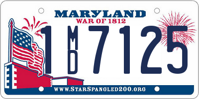 MD license plate 1MD7125