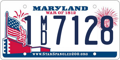 MD license plate 1MD7128