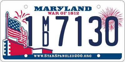 MD license plate 1MD7130