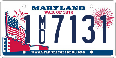 MD license plate 1MD7131