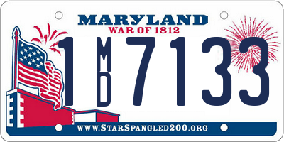 MD license plate 1MD7133