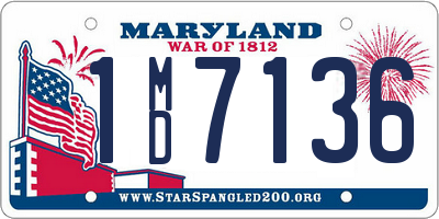 MD license plate 1MD7136