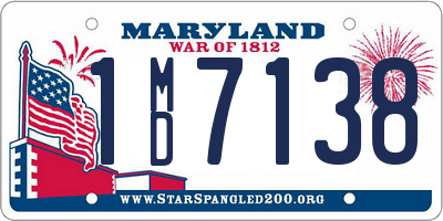 MD license plate 1MD7138