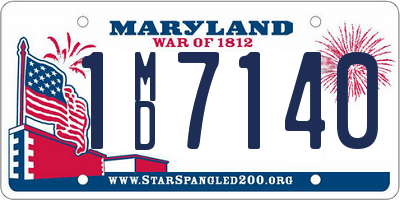 MD license plate 1MD7140