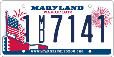 MD license plate 1MD7141