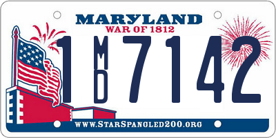 MD license plate 1MD7142