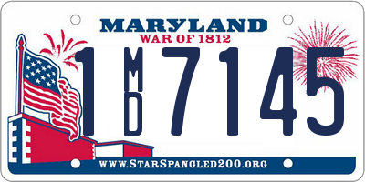 MD license plate 1MD7145