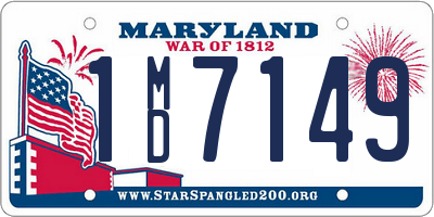 MD license plate 1MD7149