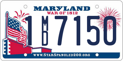 MD license plate 1MD7150