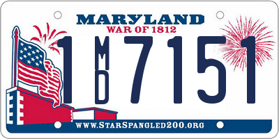 MD license plate 1MD7151