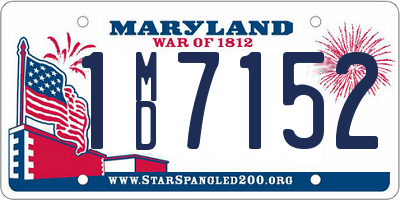 MD license plate 1MD7152