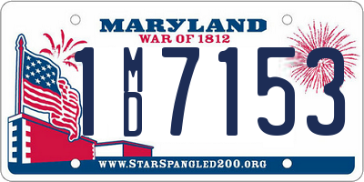 MD license plate 1MD7153